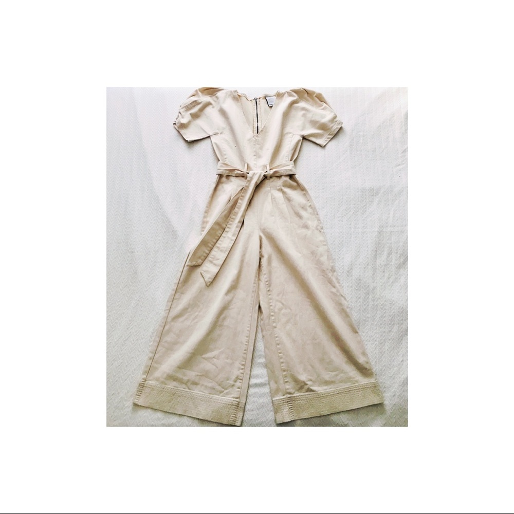 C Meo Collective Cream Denim Jumpsuit